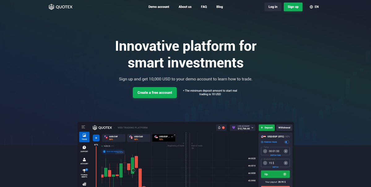 Ilustrasi proses login Quotex yang aman