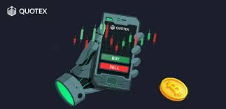 Aplikasi Quotex ditampilkan di ponsel Android dan iPhone