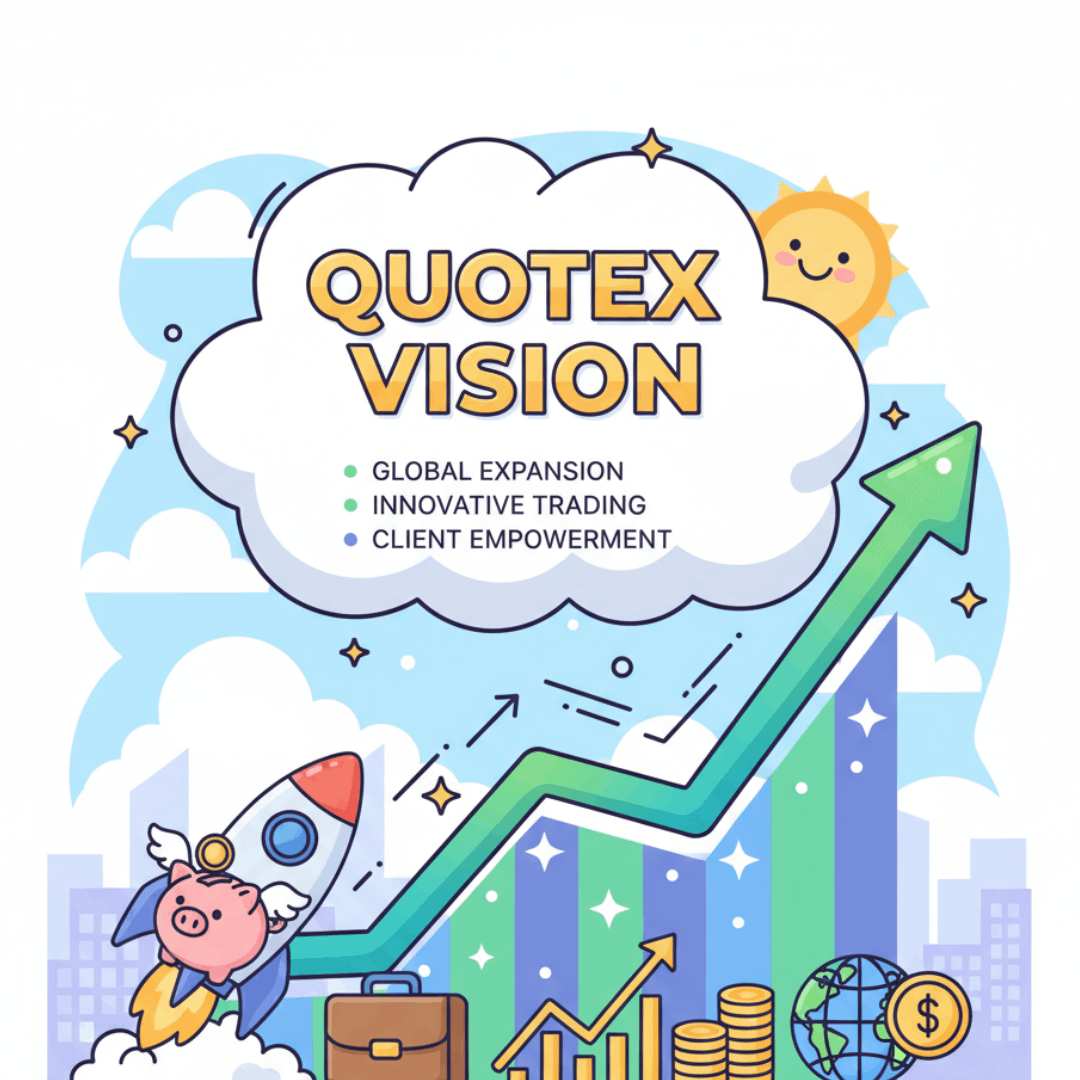 Growth chart symbolizing the vision of Quotex